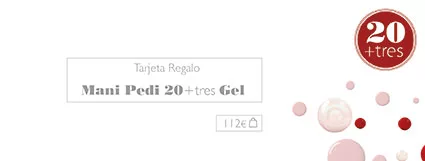 Tarjeta de regalo Manicura y Pedicura 20mas3 Gel