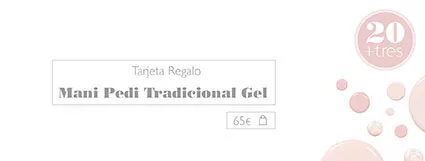 Tarjeta de regalo Manicura y Pedicura Tradicional Gel
