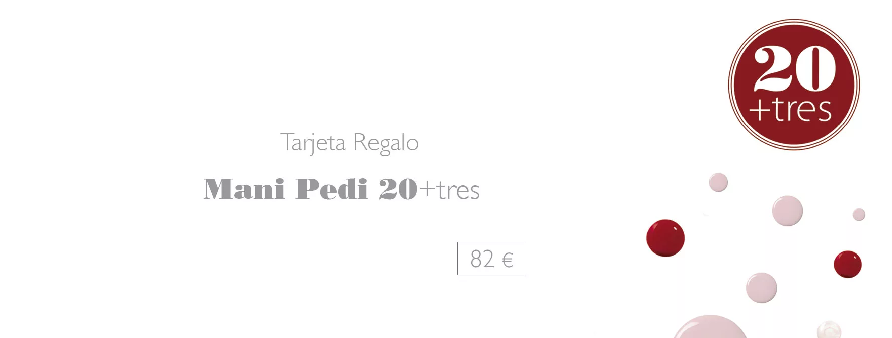 Tarjeta de regalo manicura y pedicura 20 mas 3