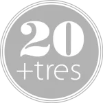 logo de 20+tres redondo gris