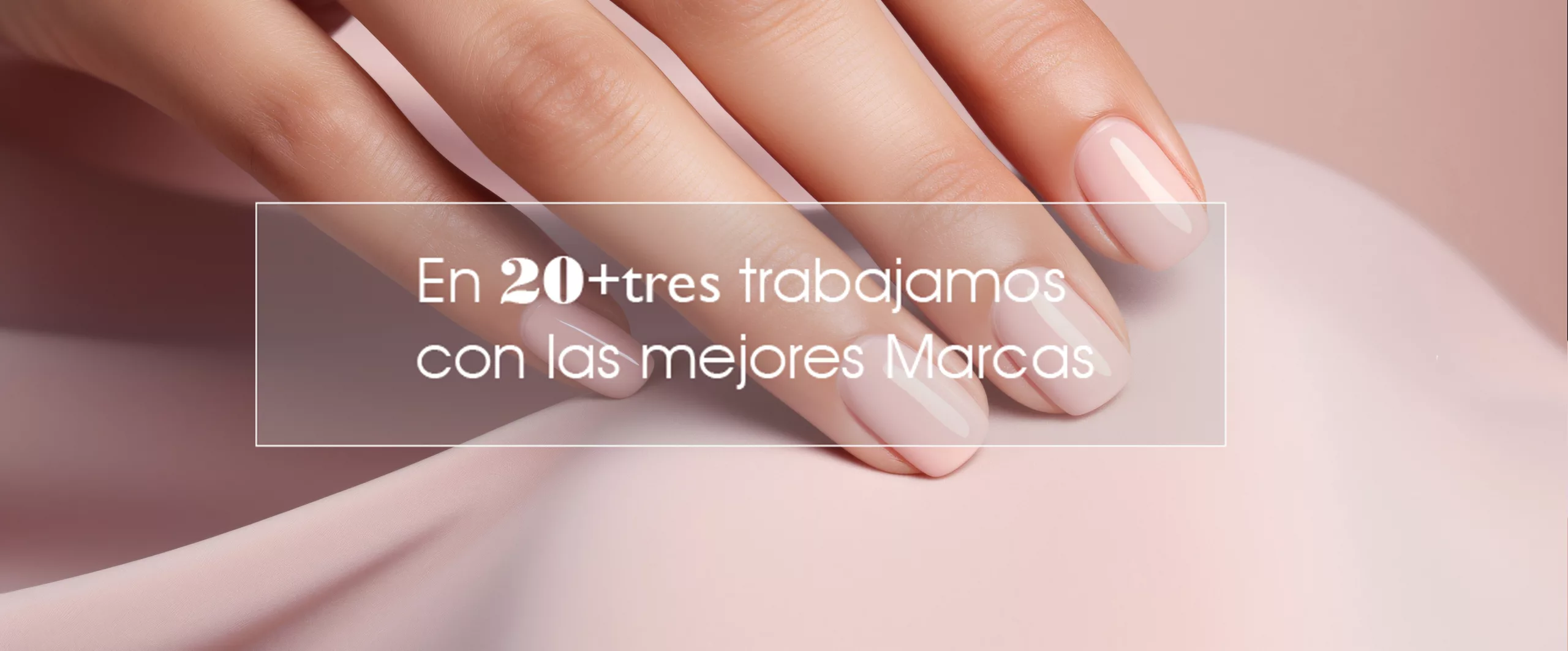 Banner informativo "En 20mas3 trabajamos con la mejores marcas"